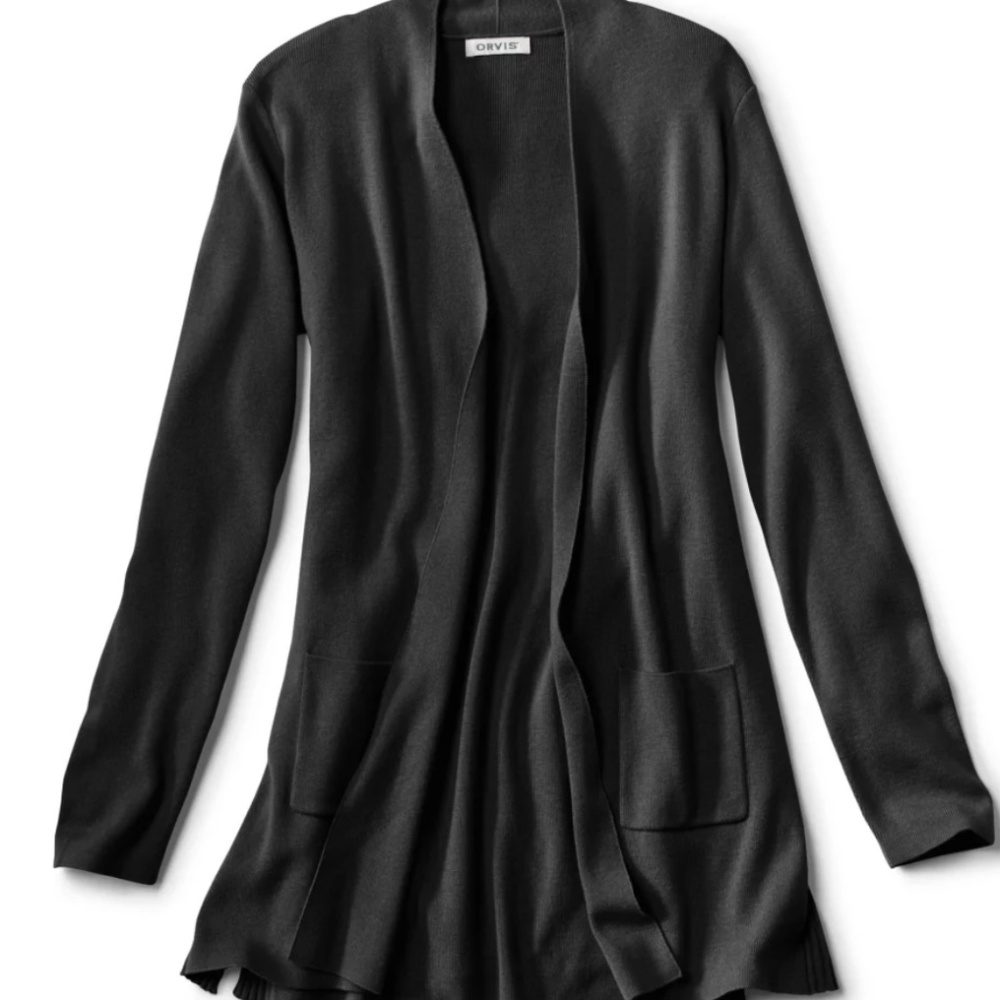 Orvis AnyWear Cardigan in Black: New With Tags!